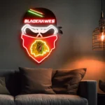 Chicago Blackhawks Neon Sign Skull 1