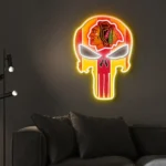 Chicago Blackhawks Neon Sign The Punisher 1