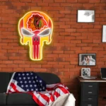Chicago Blackhawks Neon Sign The Punisher 1