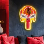 Chicago Blackhawks Neon Sign The Punisher 1