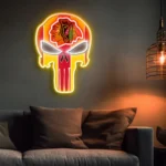 Chicago Blackhawks Neon Sign The Punisher 1