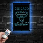Chicago Bulls Metal Sign Budweiser 1