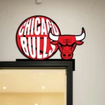 Chicago Bulls Metal Sign Bulls Mascot Face 1