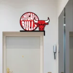 Chicago Bulls Metal Sign Bulls Mascot Face 1