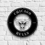 Chicago Bulls Metal Sign Bulls Round Crest 1