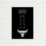 Chicago Bulls Metal Sign Custom Derrick Rose 1 1