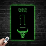 Chicago Bulls Metal Sign Custom Derrick Rose 1 1