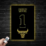 Chicago Bulls Metal Sign Custom Derrick Rose 1 1