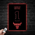 Chicago Bulls Metal Sign Custom Derrick Rose 1 1