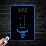 Chicago Bulls Metal Sign Custom Derrick Rose 1 1