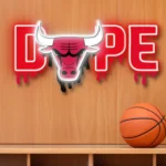 Chicago Bulls Neon Sign Dripping Dope 1