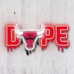Chicago Bulls Neon Sign Dripping Dope 1