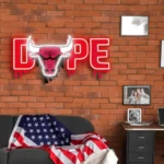 Chicago Bulls Neon Sign Dripping Dope 1