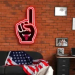 Chicago Bulls Neon Sign Nba Foam Finger 1
