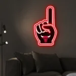 Chicago Bulls Neon Sign Nba Foam Finger 1