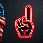 Chicago Bulls Neon Sign Nba Foam Finger 1