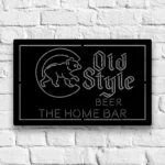 Chicago Cubs Metal Sign Custom Old Style 1