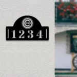 Chicago Cubs Metal Sign Mlb Metal House Number Sign 1
