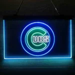 Chicago Cubs Neon Sign Artistic 3 Color 1