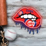 Chicago Cubs Neon Sign Dripping Lips 1