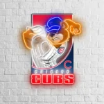 Chicago Cubs Neon Sign Mascot Acrylic 1