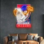 Chicago Cubs Neon Sign Mascot Acrylic 1