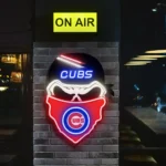 Chicago Cubs Neon Sign Skull 1