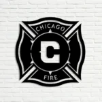Chicago Fire Metal Sign Fc Logo 1