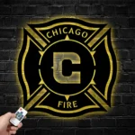 Chicago Fire Metal Sign Fc Logo 1