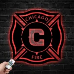 Chicago Fire Metal Sign Fc Logo 1