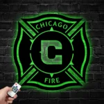 Chicago Fire Metal Sign Fc Logo 1