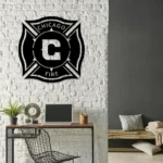 Chicago Fire Metal Sign Fc Logo 1