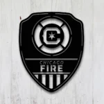 Chicago Fire Metal Sign Fc Shield Shape 1