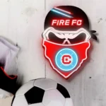 Chicago Fire Neon Sign Fc Skull 1