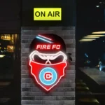 Chicago Fire Neon Sign Fc Skull 1