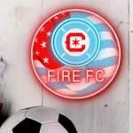 Chicago Fire Neon Sign Fc Us Flag Acrylic 1