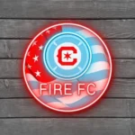 Chicago Fire Neon Sign Fc Us Flag Acrylic 1