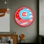 Chicago Fire Neon Sign Fc Us Flag Acrylic 1