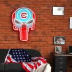 Chicago Fire Neon Sign The Punisher Fc 1