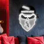 Chicago White Sox Neon Sign Skull 1