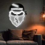 Chicago White Sox Neon Sign Skull 1