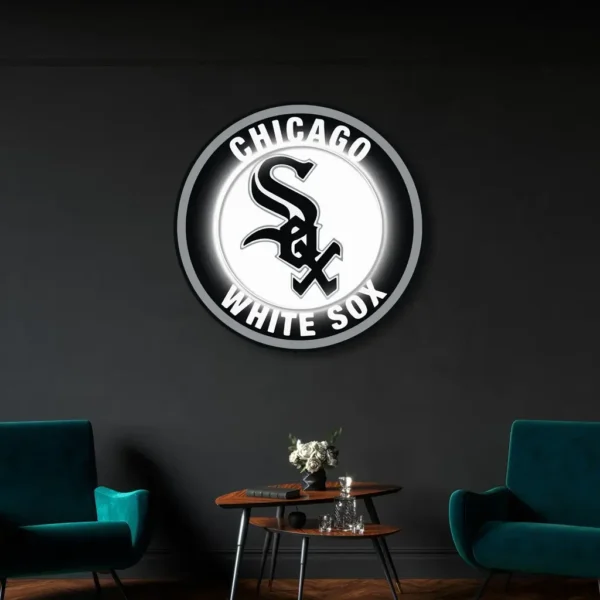 Chicago White Sox Neon Sign Sox Team Logo 1