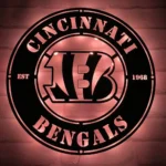 Cincinnati Bengals Metal Sign Bengals Ring Logo 1