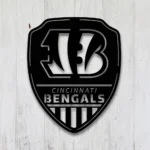 Cincinnati Bengals Metal Sign Shield Shape 1