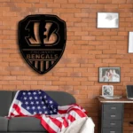 Cincinnati Bengals Metal Sign Shield Shape 1