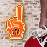 Cincinnati Bengals Neon Sign Nfl Foam Finger 1