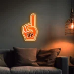 Cincinnati Bengals Neon Sign Nfl Foam Finger 1