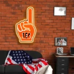 Cincinnati Bengals Neon Sign Nfl Foam Finger 1
