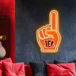 Cincinnati Bengals Neon Sign Nfl Foam Finger 1
