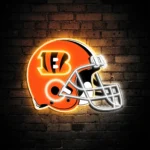 Cincinnati Bengals Neon Sign Nfl Football Helmet Acrylic Led 1